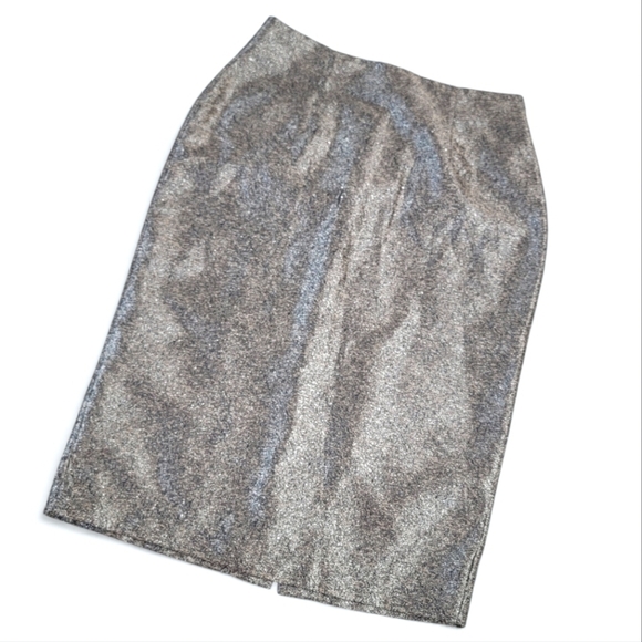 Worthington Evening Skirt Size 8 Bronze Antiqued Gold Tone Holiday Party - Picture 1 of 14